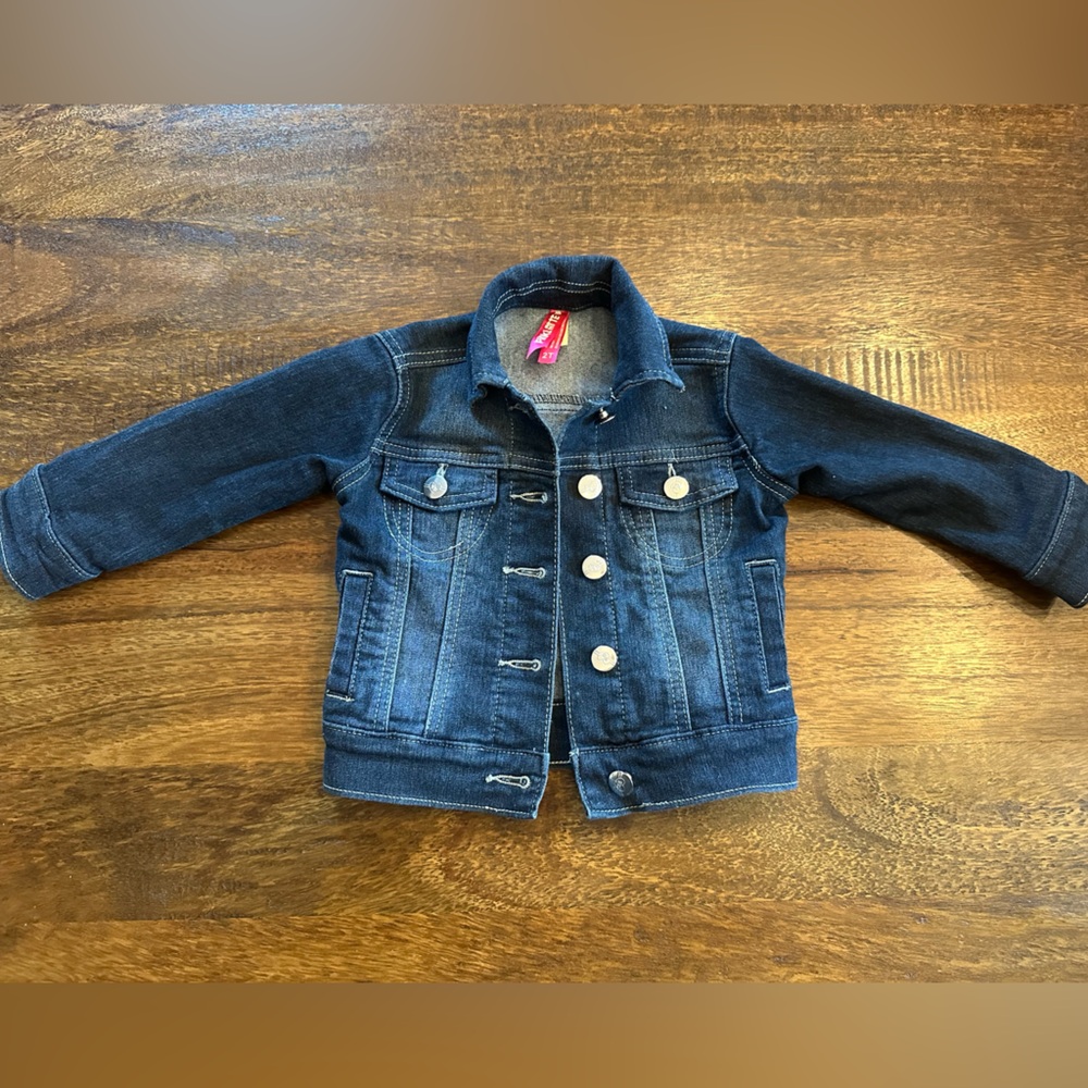 Pink Latte Kids Dark Blue Denim Jacket